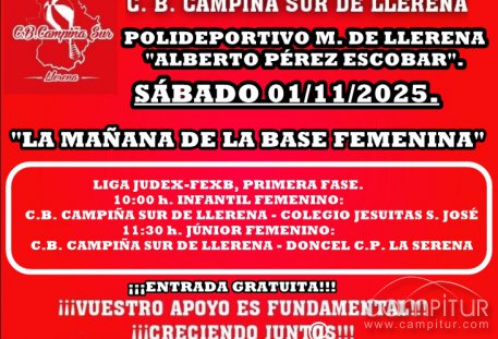 C.B. Campiña Sur de Llerena: se juega la tercera jornada de la competición JUDEX-FEXB 2025/26